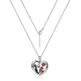 Halloween Heart-shaped Skull Necklace With Rhinestones Couple Love Clavicle Necklace Men And Women Jewelry Accessories - EX-STOCK Canada