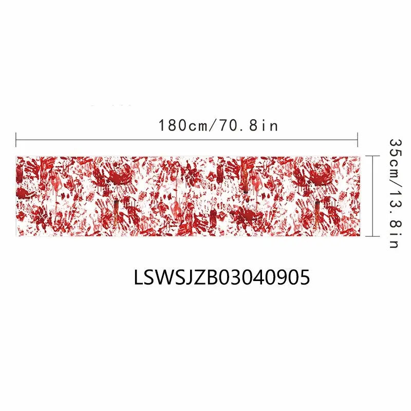 Halloween Horror Bloody Hand Printed Tablecloth Decoration - EX-STOCK Canada