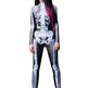 Halloween Long Sleeve Tights See-through Skeleton 3D Printed One-piece - EX-STOCK Canada