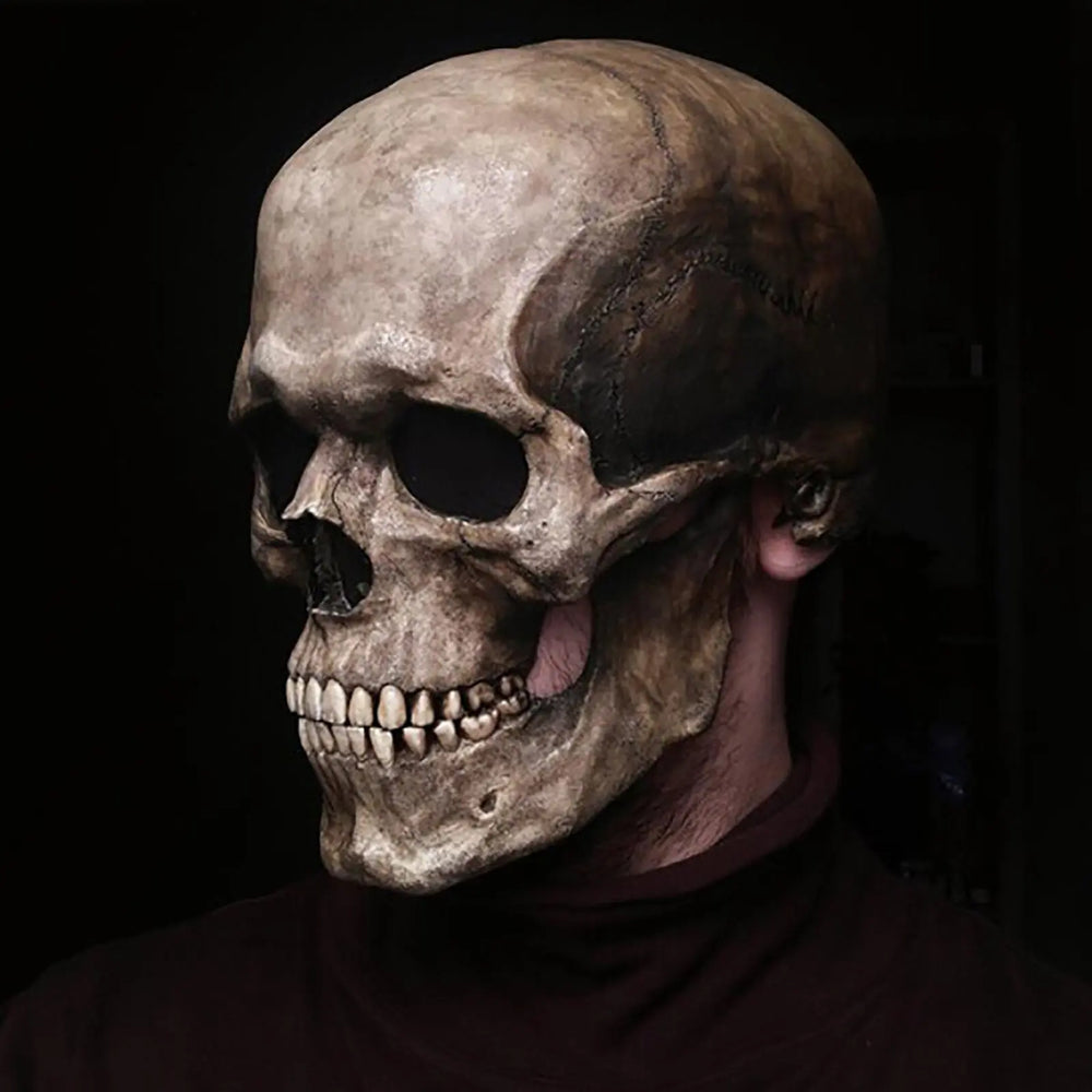 Halloween Movable Mouth Skull Mask Helmet Mouth Movable Skull Full Head Skull Mask - EX-STOCK Canada