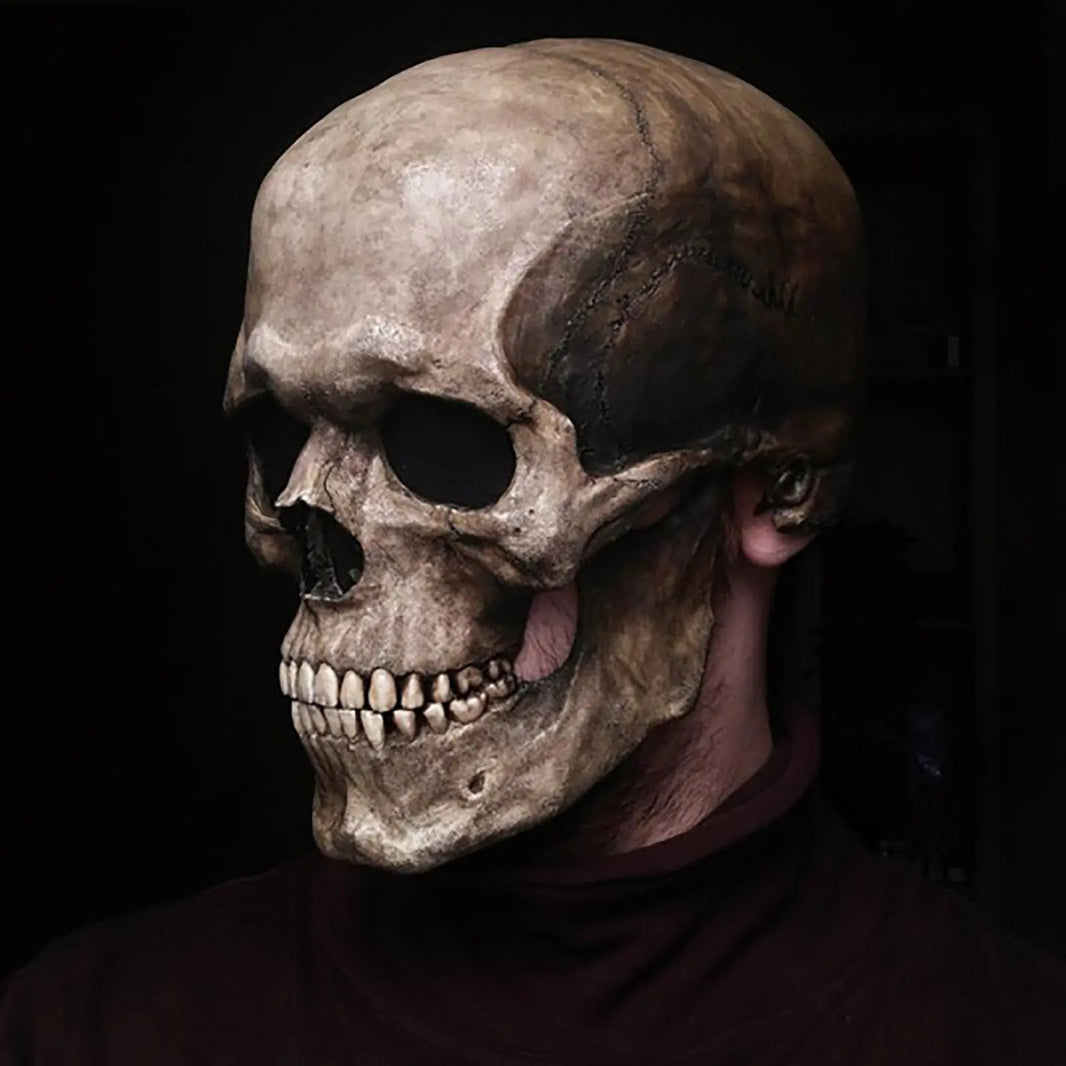 Halloween Movable Mouth Skull Mask Helmet Mouth Movable Skull Full Head Skull Mask - EX-STOCK Canada