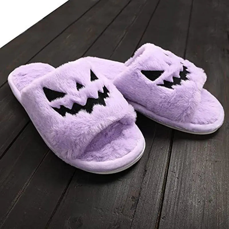 Halloween Shoes Winter Cute Warm Home Slippers Women - EX-STOCK Canada