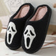 Halloween Skull Cartoon Print Slippers Warm Winter Slippers For Men Women Couple Home Shoes Indoor Cotton Slippers - EX-STOCK Canada