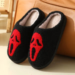 Halloween Skull Cartoon Print Slippers Warm Winter Slippers For Men Women Couple Home Shoes Indoor Cotton Slippers - EX-STOCK Canada