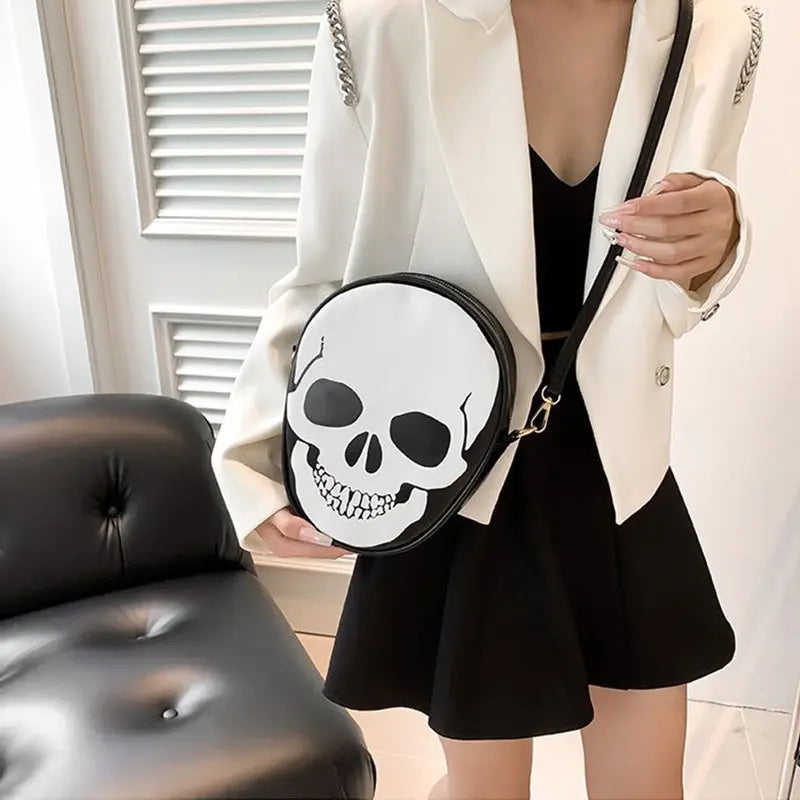 Halloween Skull Shoulder Bag Personality Funny Messenger Bag Kids Couples Outdoor Small Phone Bag For Women - EX-STOCK Canada