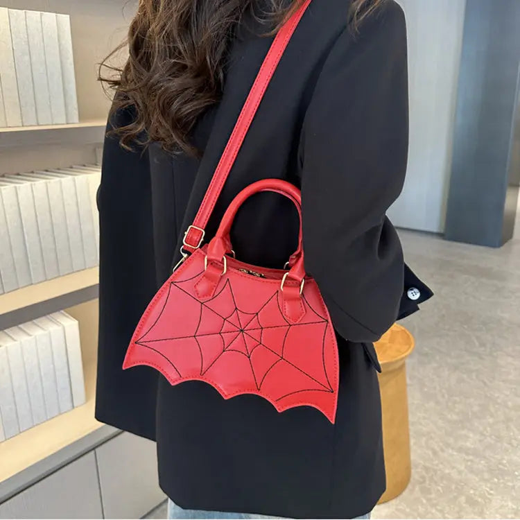 Halloween Spider Web Saddle Bags Fashion Personality Crossbody Shoulder Bag With Handle Women's Handbags - EX-STOCK Canada