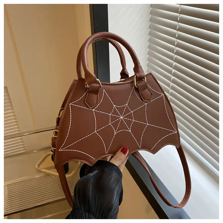 Halloween Spider Web Saddle Bags Fashion Personality Crossbody Shoulder Bag With Handle Women's Handbags - EX-STOCK Canada