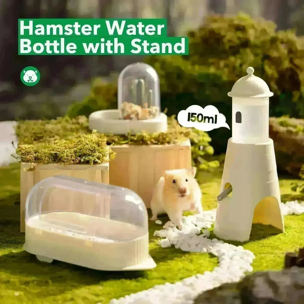 Hamster Water Bottle + Stand & Hideout: 150ml - EX-STOCK CANADA