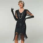 Handmade Embroidery Beads Sequin Tassel Fringed Dress - EX-STOCK Canada