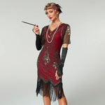 Handmade Embroidery Beads Sequin Tassel Fringed Dress - EX-STOCK Canada