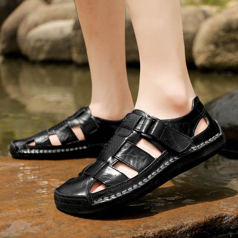 Handmade Stitching Leather Casual Beach Men's Sandals  EX-STOCK CANADA