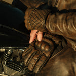 Guantes de cuero para motocicleta con nudillos reforzadosEX-STOCK Canada 