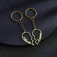 Heart Shape in Two DIY English Letters Stainless Steel Keychain - EX-STOCK Canada