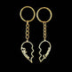 Heart Shape in Two DIY English Letters Stainless Steel Keychain - EX-STOCK Canada