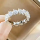 Heart-shaped Diamond Row Diamond Ring Fashion Love - EX-STOCK Canada