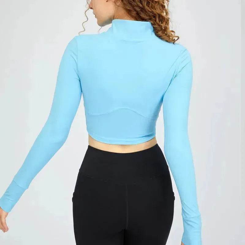 Combinaison de sport de gym à fermeture éclair et col haut - EX-STOCK Canada
