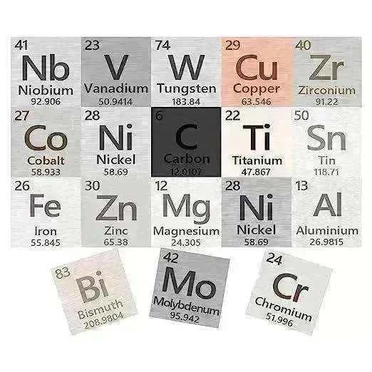 High Purity Metal Element Cube Collection: Tungsten, Iron, Aluminum... - EX-STOCK CANADA