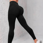 High Waist Seamless Yoga Pants Women's Solid Color Dot Striped Print Butt Lifting Leggings Fitness Running Sport Gym Legging Outfits - EX-STOCK Canada