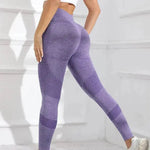 High Waist Seamless Yoga Pants Women's Solid Color Dot Striped Print Butt Lifting Leggings Fitness Running Sport Gym Legging Outfits - EX-STOCK Canada