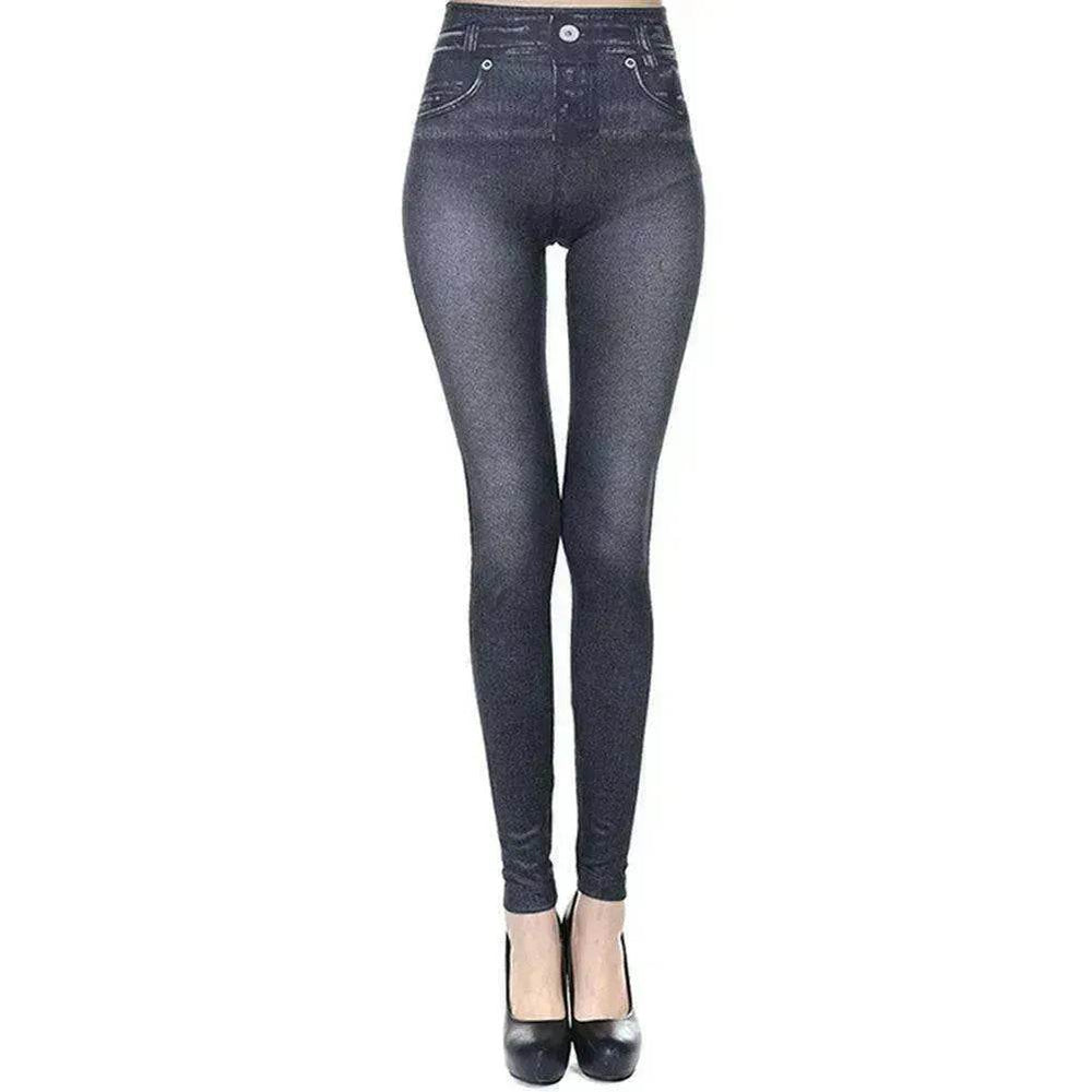 High Waisted Jeggings - Denim Leggings - EX-STOCK Canada