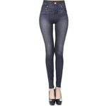 High Waisted Jeggings - Denim Leggings - EX-STOCK Canada