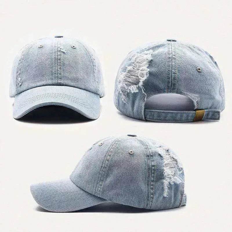 Hole Denim Korean Men And Women General Baseball Caps - EX-STOCK Canada