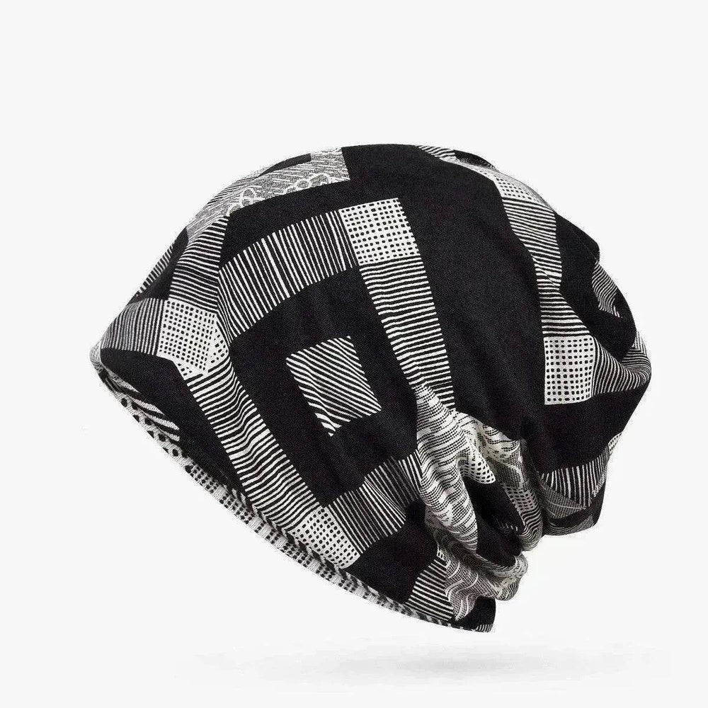 Hooded Cap And Bib Dual-use Men And Women Geometric Baotou Piled Hats - EX-STOCK Canada