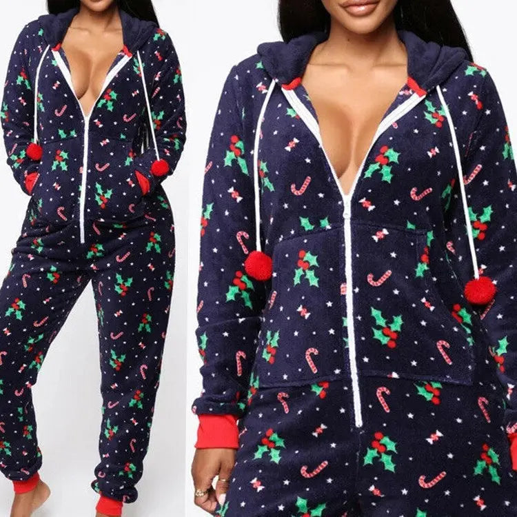 Hooded Nightwear for women Christmas Pajamas set - EX-STOCK Canada