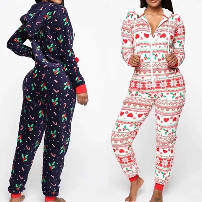 Hooded Nightwear for women Christmas Pajamas set - EX-STOCK Canada