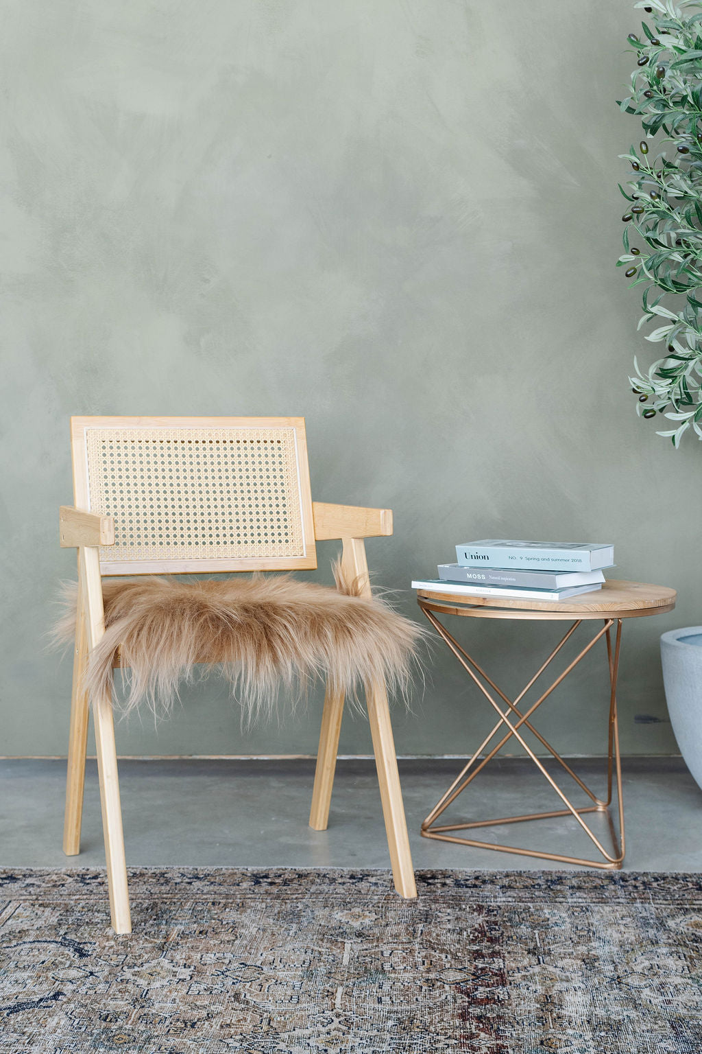 Camel Icelandic Sheepskin Chair Pad 