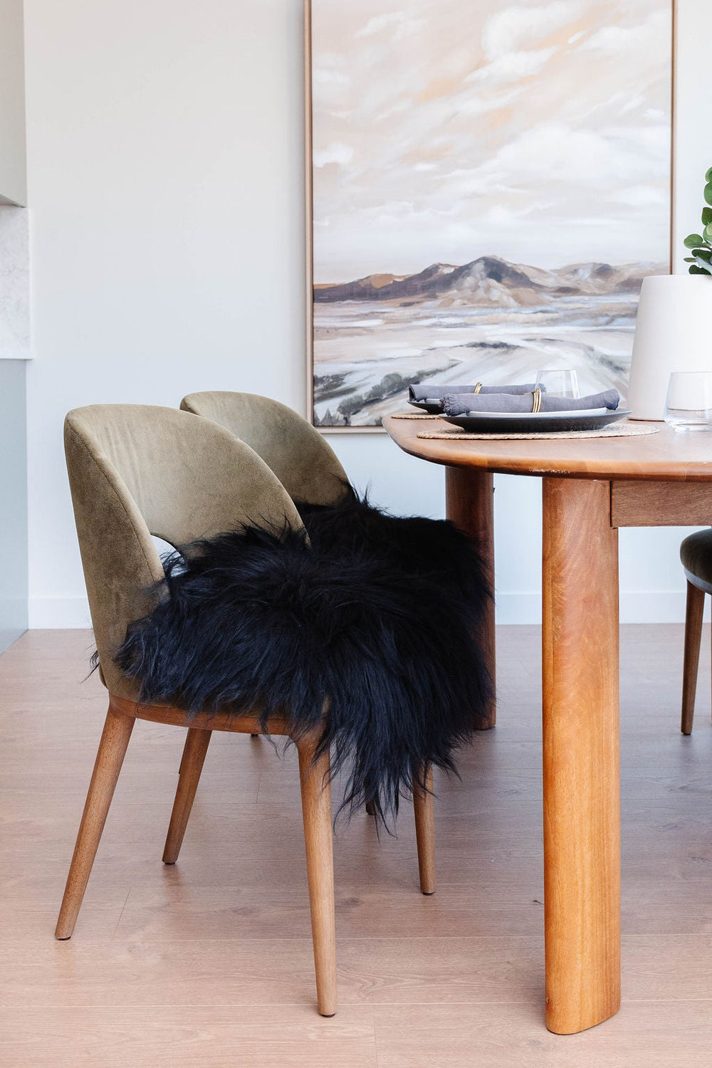 Black Icelandic Sheepskin Chair Pad 