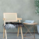 Coussin de chaise en peau de mouton islandais gris foncé naturel 