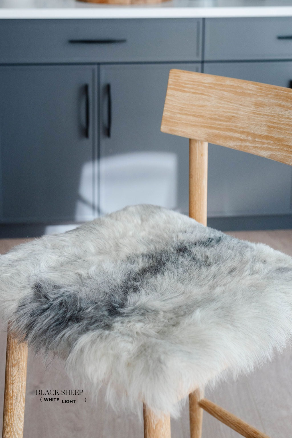 Shorn Grey Icelandic Sheepskin Chair Pad 