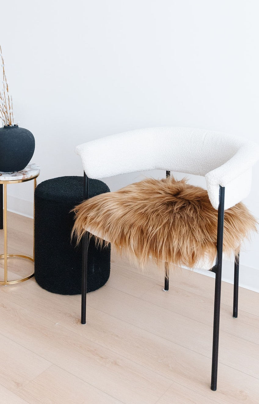 BROWN ICELANDIC SHEEPSKIN CHAIR PAD EX-STOCK Canada 