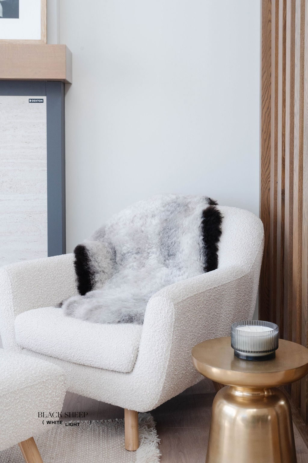 جلد الغنم الأيسلندي ذو الحافة الرمادية الداكنةEX-STOCK Canada 