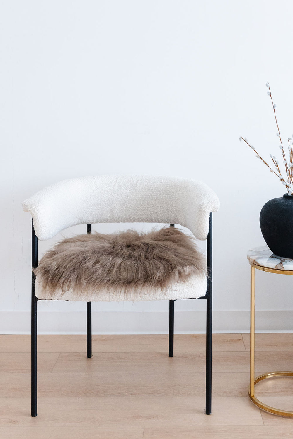Taupe Icelandic Sheepskin Chair Pad 