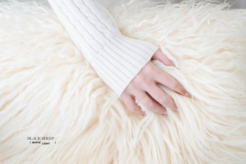 White Icelandic Curly Sheepskin 
