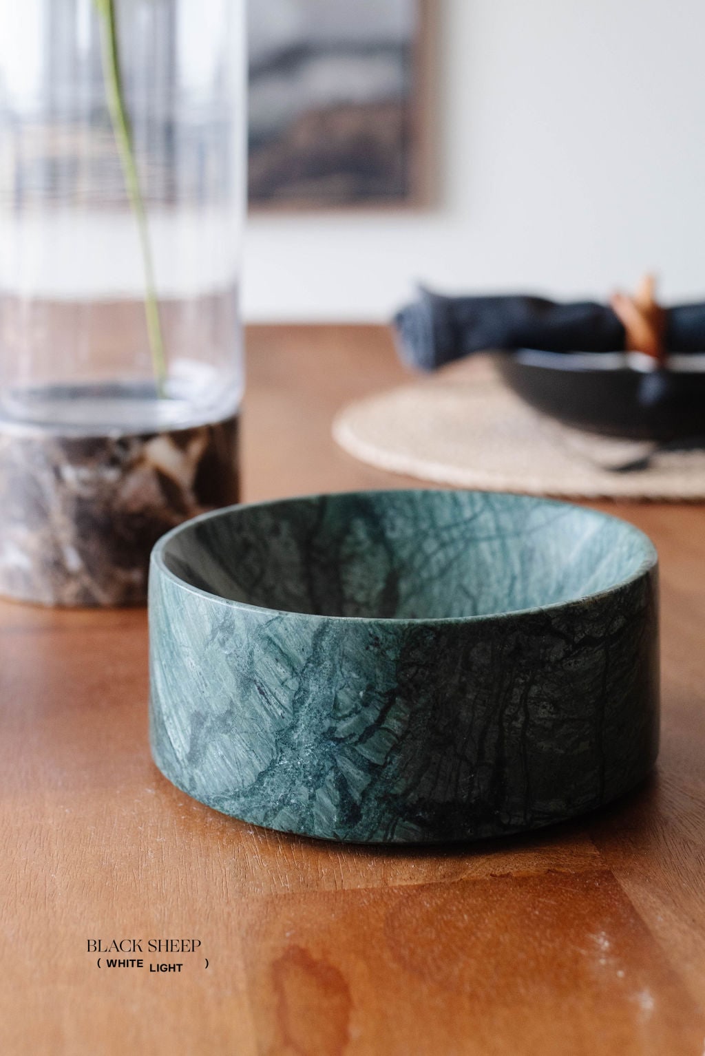 Plat profond en marbre vert ImpératriceEX-STOCK Canada 