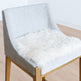 Shorn White Icelandic Sheepskin Chair Pad 
