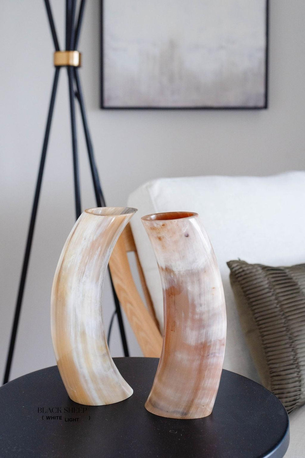 Ankole & Gyr Horn Light Vase EX-STOCK Canada 