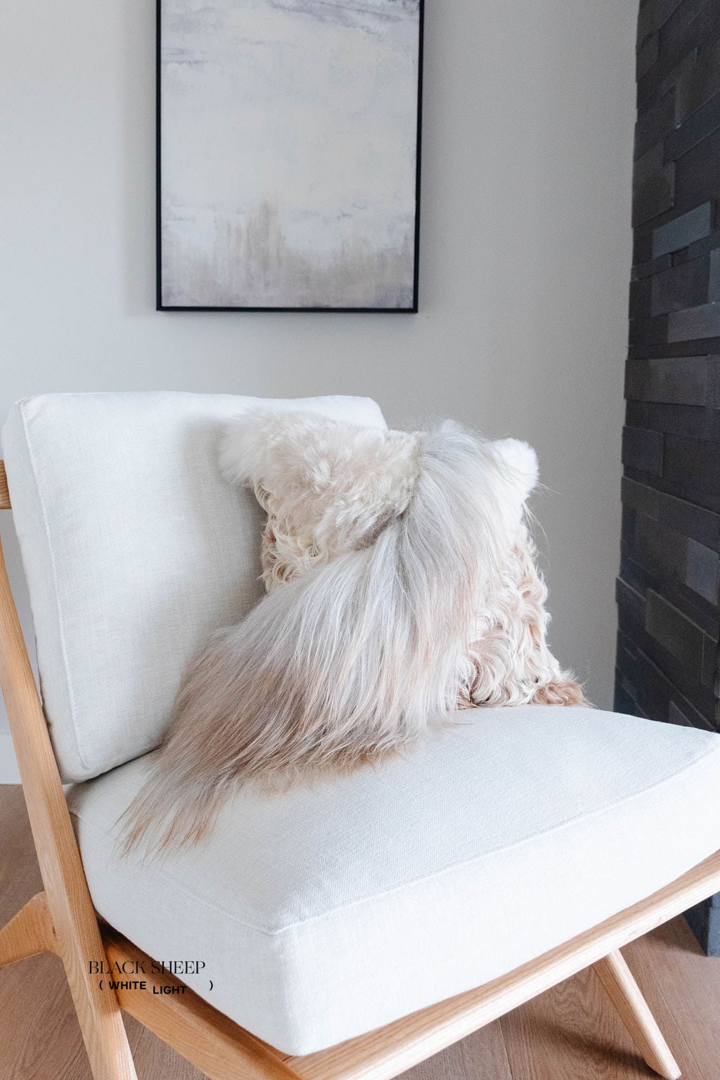 Mélange Sheepskin Pillow, straight wool EX-STOCK Canada 