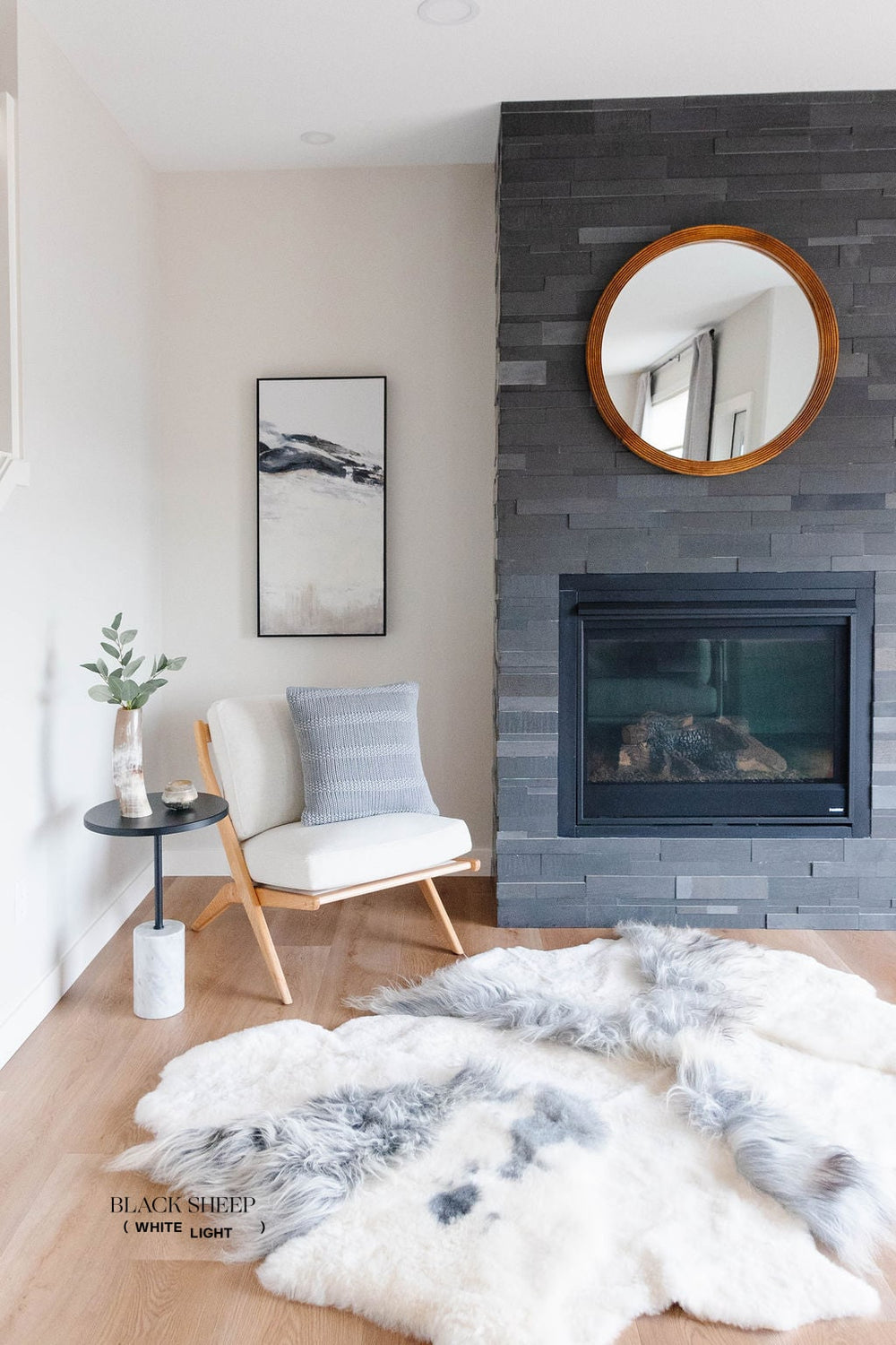 Grey Melange Sheepskin Rug EX-STOCK Canada 