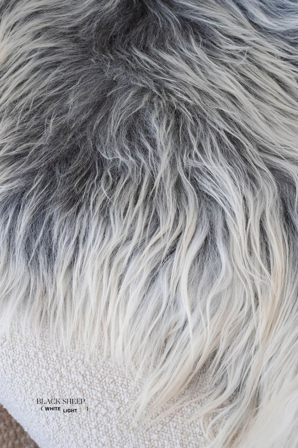 Natural Light Grey Icelandic Sheepskin 