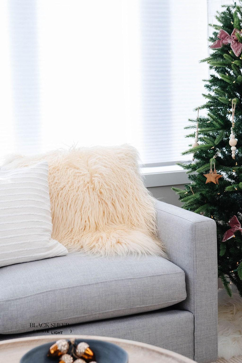 White Icelandic Curly Sheepskin 