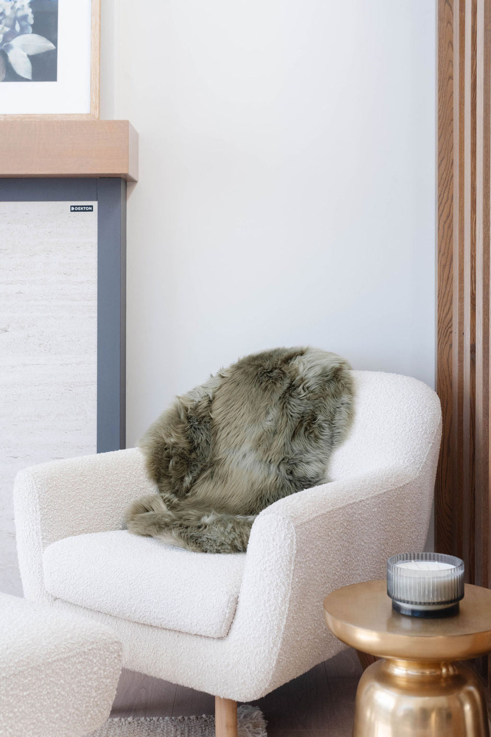Olive Green Icelandic Sheepskin 