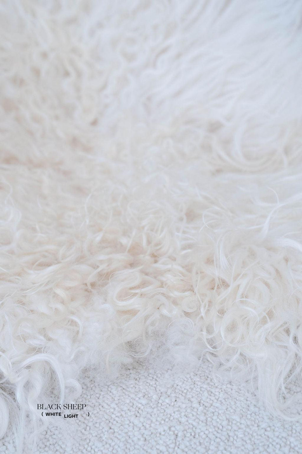 White Icelandic Curly Sheepskin 