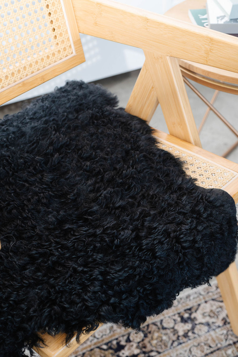 Black Tigrado Spanish Curly Sheepskin 