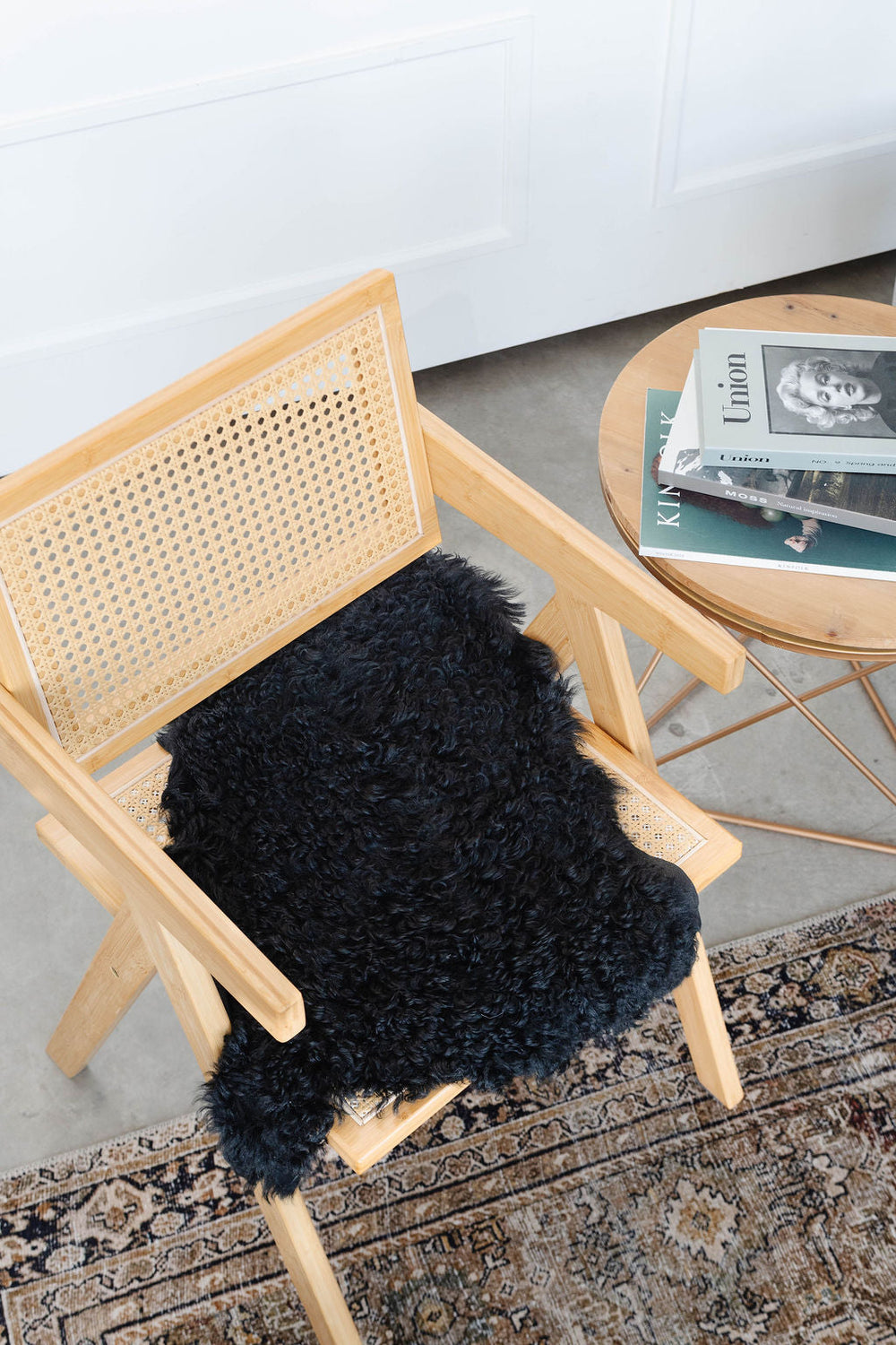 Black Tigrado Spanish Curly Sheepskin 
