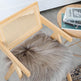 Coussin de chaise en peau de mouton islandaise taupe 