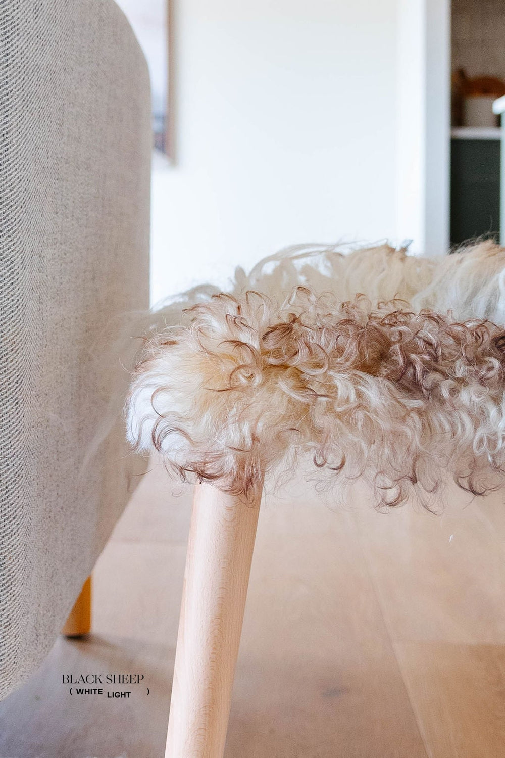 FEO - Mélange Sheepskin Stool EX-STOCK Canada 